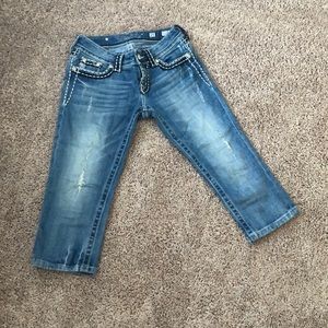 Distressed Miss Me Capris